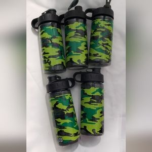 5 camouflage kids water bottle new
